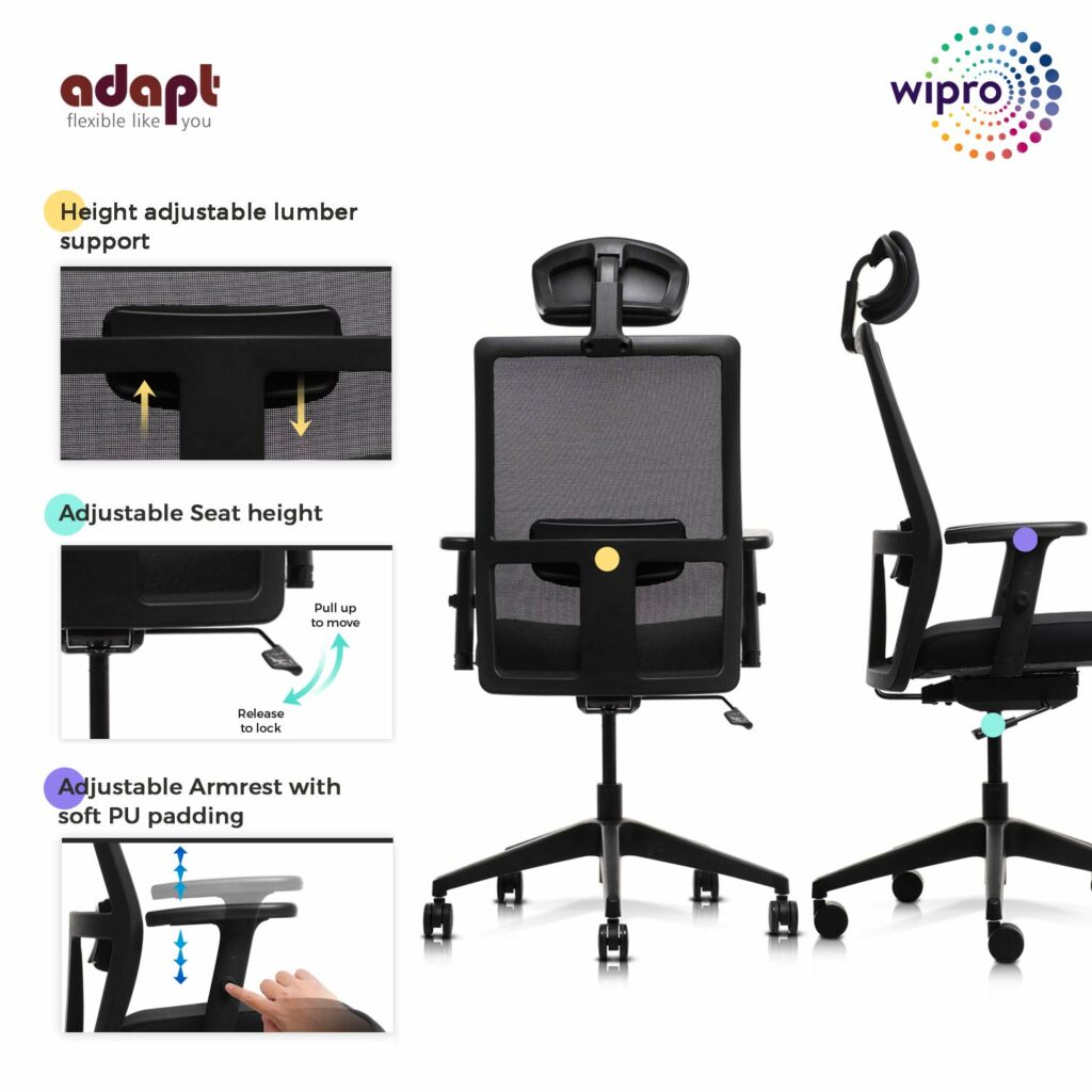 Wipro Seating Adapt Office Chairs Lakshmis Home Style