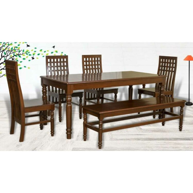 Burma_Teak_Wood_Cherry_Dining_Set_4_seater_with_4_chairs