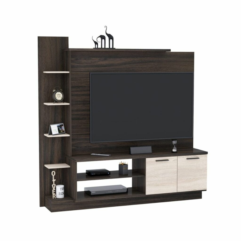 Zuari Brand Two Door Open Shelves TV Unit Lakshmis Home Style