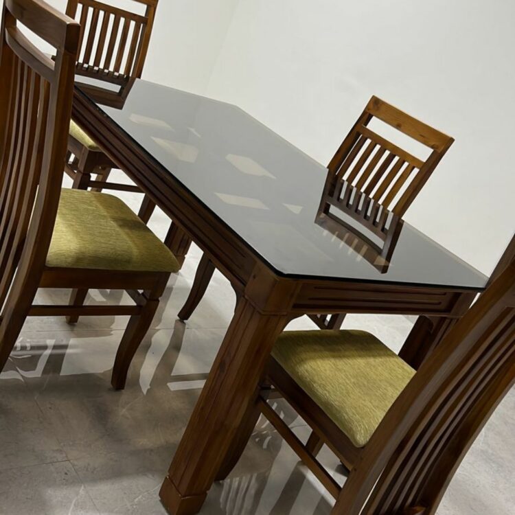 Teak_Wood_Dining_Set_with_Upholstered_Chairs