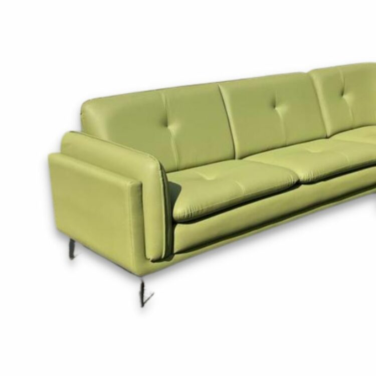 Olive_Artificial_Leather_Upholstered_Sofa_3+C+3_Seat
