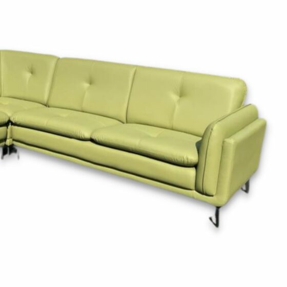 Olive_Artificial_Leather_Upholstered_Sofa_3+C+3_Seats