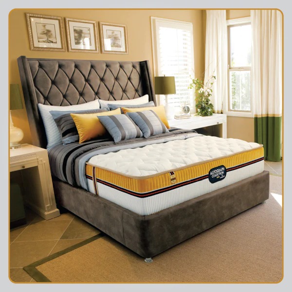 Springfit_Autograph_Colllection_pulse_Mattress_on_a_wooden_bed