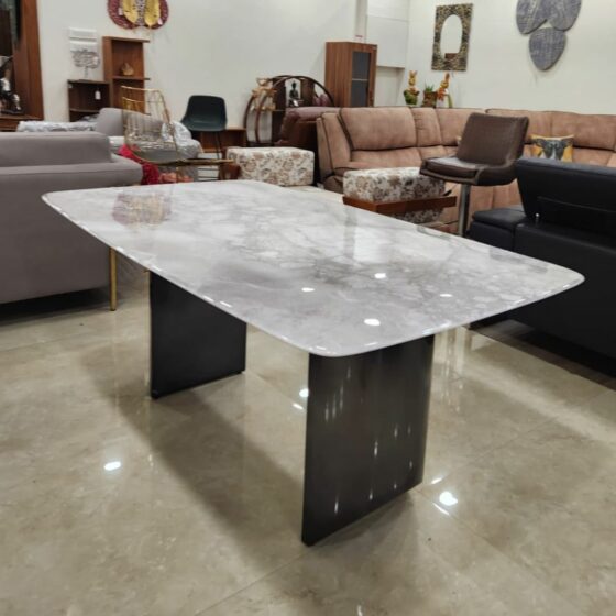 6_Seater_Marble_Top_Dining_Set-D_Table_side_view