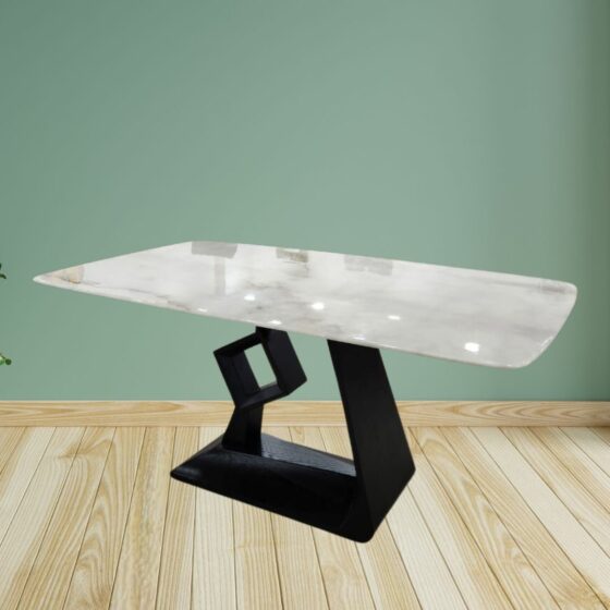 6_Seater_Marble_Top_Dining_Set_6852_green_background