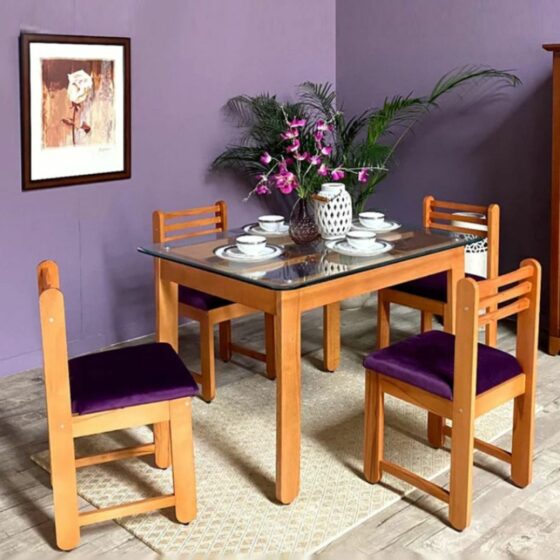 4_Seater_Compact_Dining_Table_Set_DT14_with_Chairs