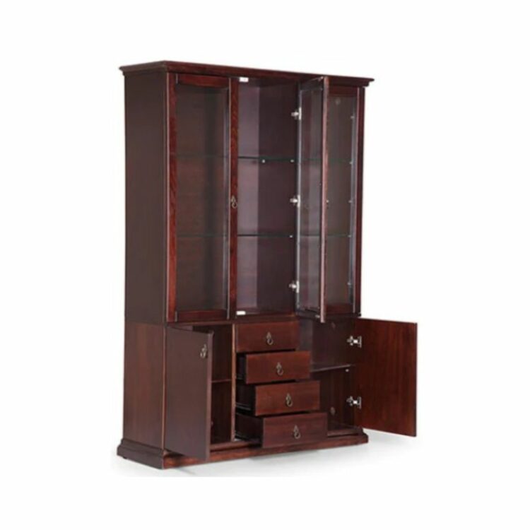 Solid_Wood_Crockery_Cabinet_With_Glass_side_view