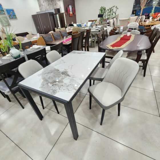 S219_3_SFI_Marble_Top_Dining_Set_1+4_Side_View