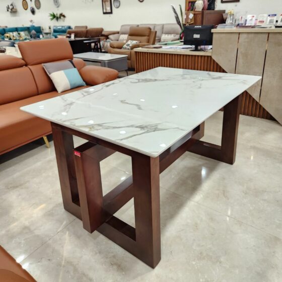 Glanza_Marble_Top_Dining_Table_Top_View