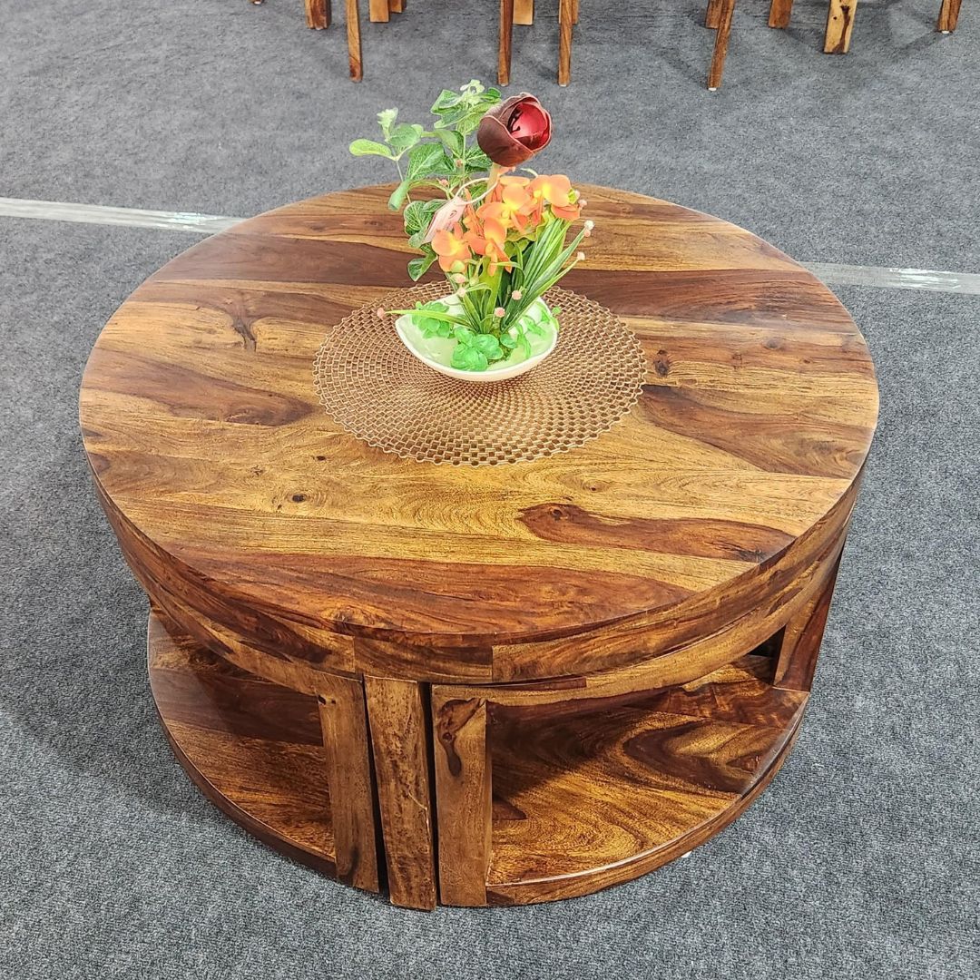 Round pallet deals coffee table