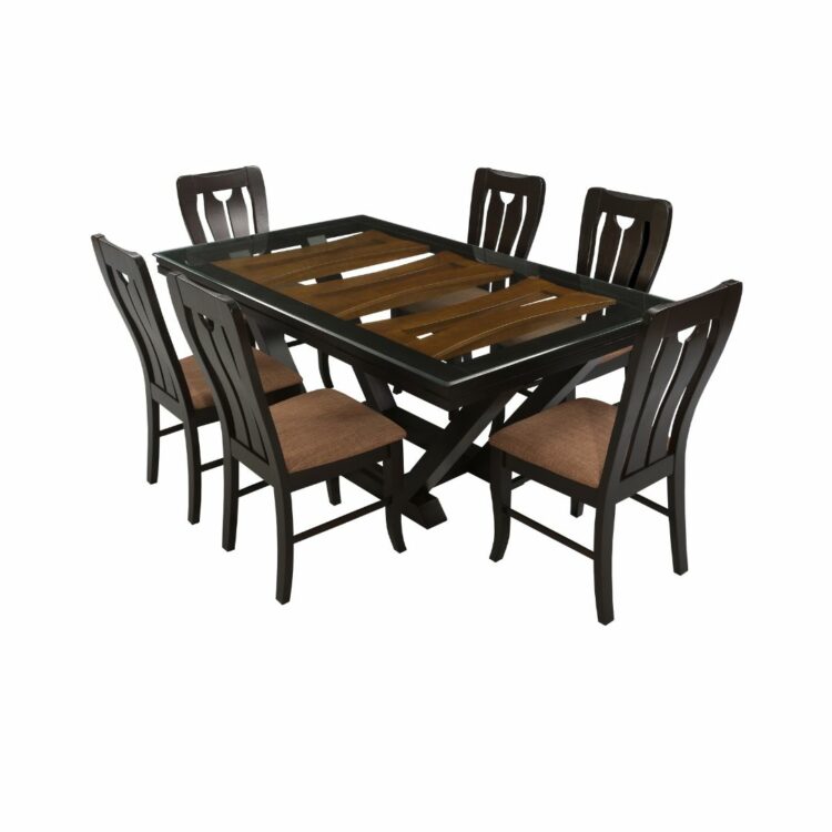 ANGEL_Glass_Top_Dining_Table_With_CASPIA_Dining_Chair_Black