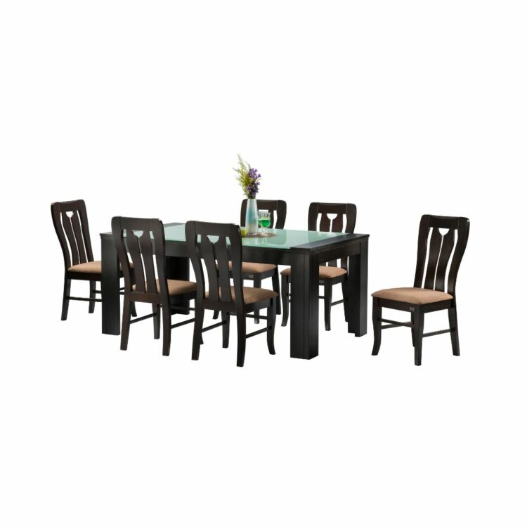HENRY_MOROCCO_Glass_Top_Dining_table_CASPIA_Dining_chairs