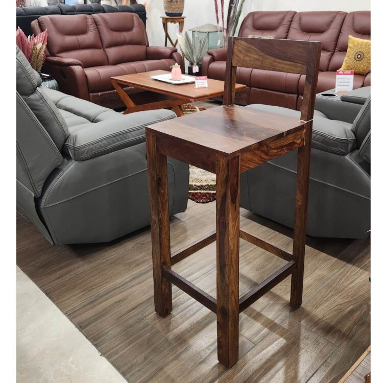 Sheesham_Wood_Barstool_with_Backrest_front+Side