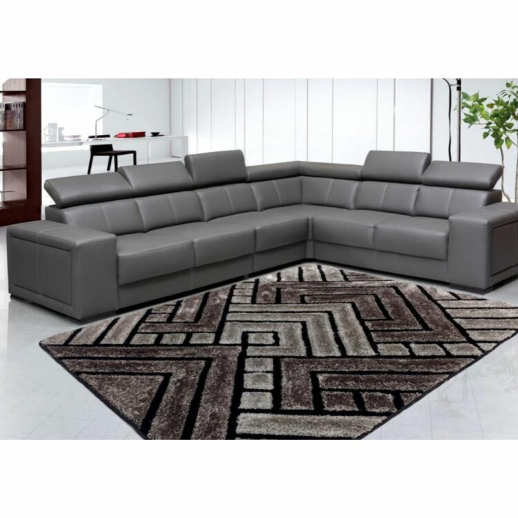 CAPRI_Grey_Designer_Shaggy_Carpet-with_sofa