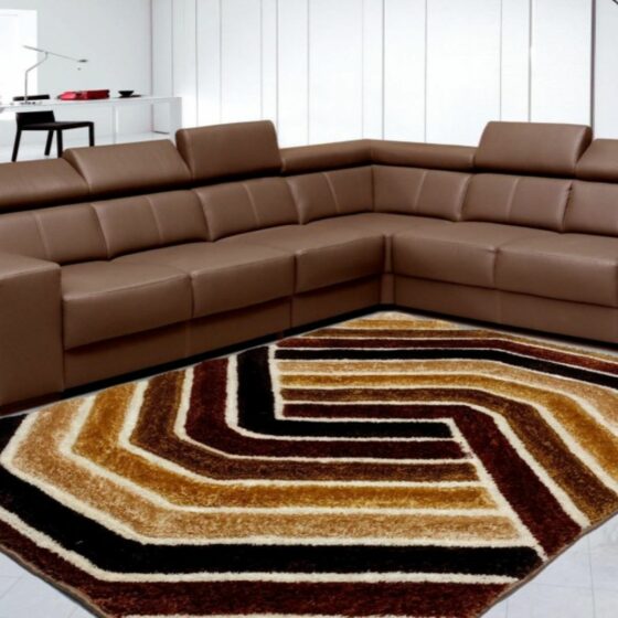 METRO_Brown_Designer_Shaggy_Carpet