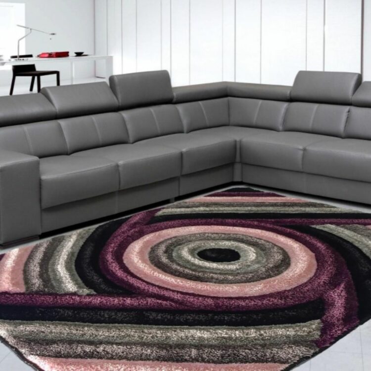 VERTEX_Purple_Designer_Shaggy_Carpet