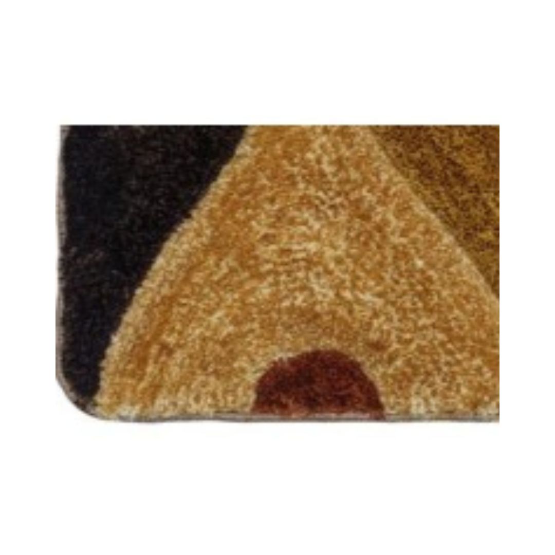 CENTERPIECE_Brown_Color_Designer_Shaggy_Carpet-top-view
