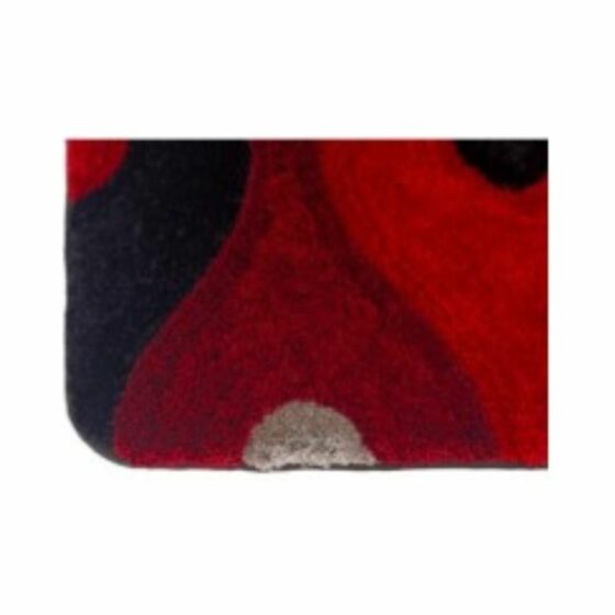 CENTERPIECE_Red_Color_Designer_Shaggy_Carpet-top-view