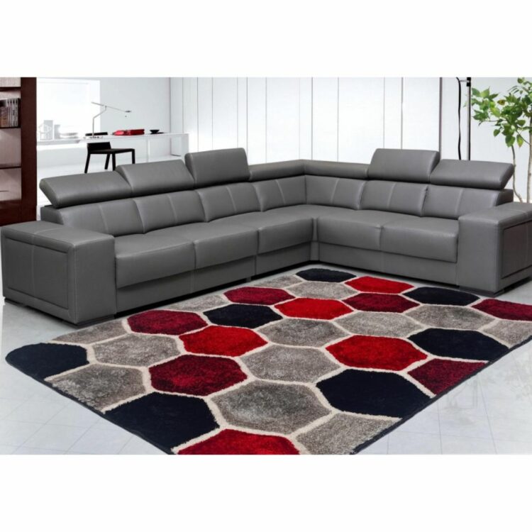 ETOS_Red_Color_Designer_Shaggy_Carpet-with_sofa