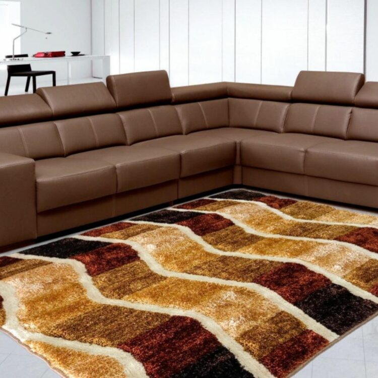 KOBE_Brown_Color_Designer_Shaggy_Carpet